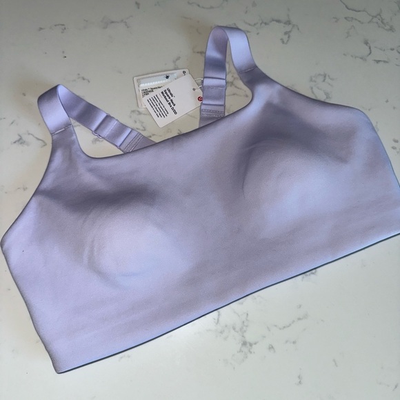 NWT Lululemon Ultralu Square Neck Workout Bra D/DD 10 Lavender Frost Sports Bra - Picture 1 of 4